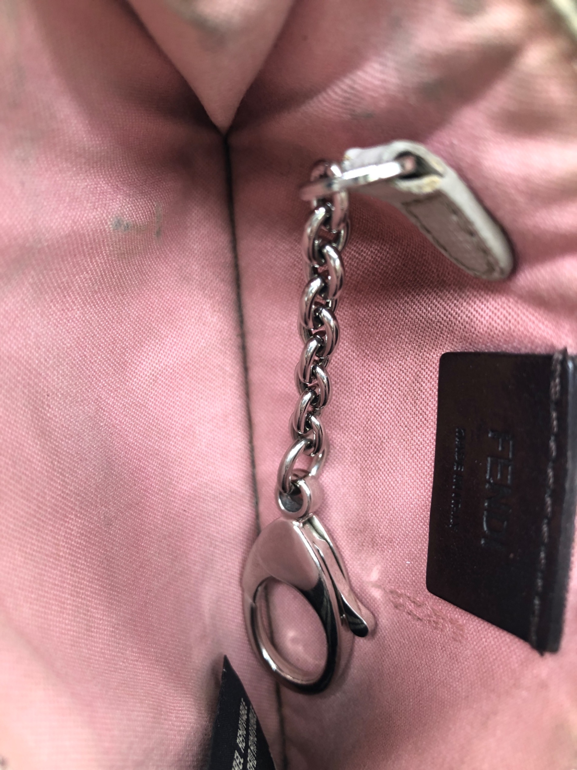 中古・古着通販】FENDI (フェンディ) コインケース グレー×ピンク 