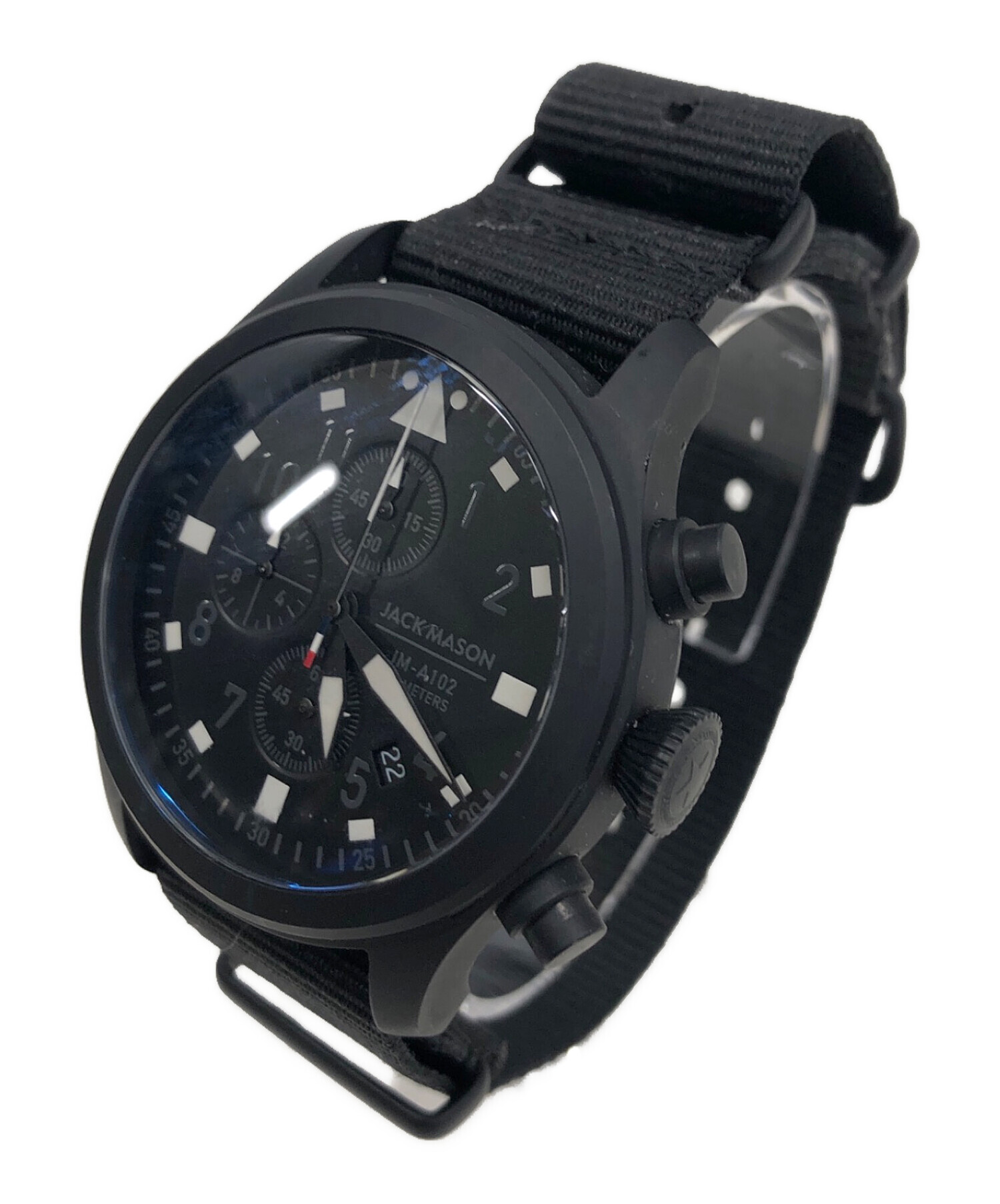 ほぼ新品 ジャックメイソン JACK MASON クロノグラフ 腕時計 デイト ほぼ新品 ジャックメイソン JACK MASON クロノグラフ 腕時計 デイト