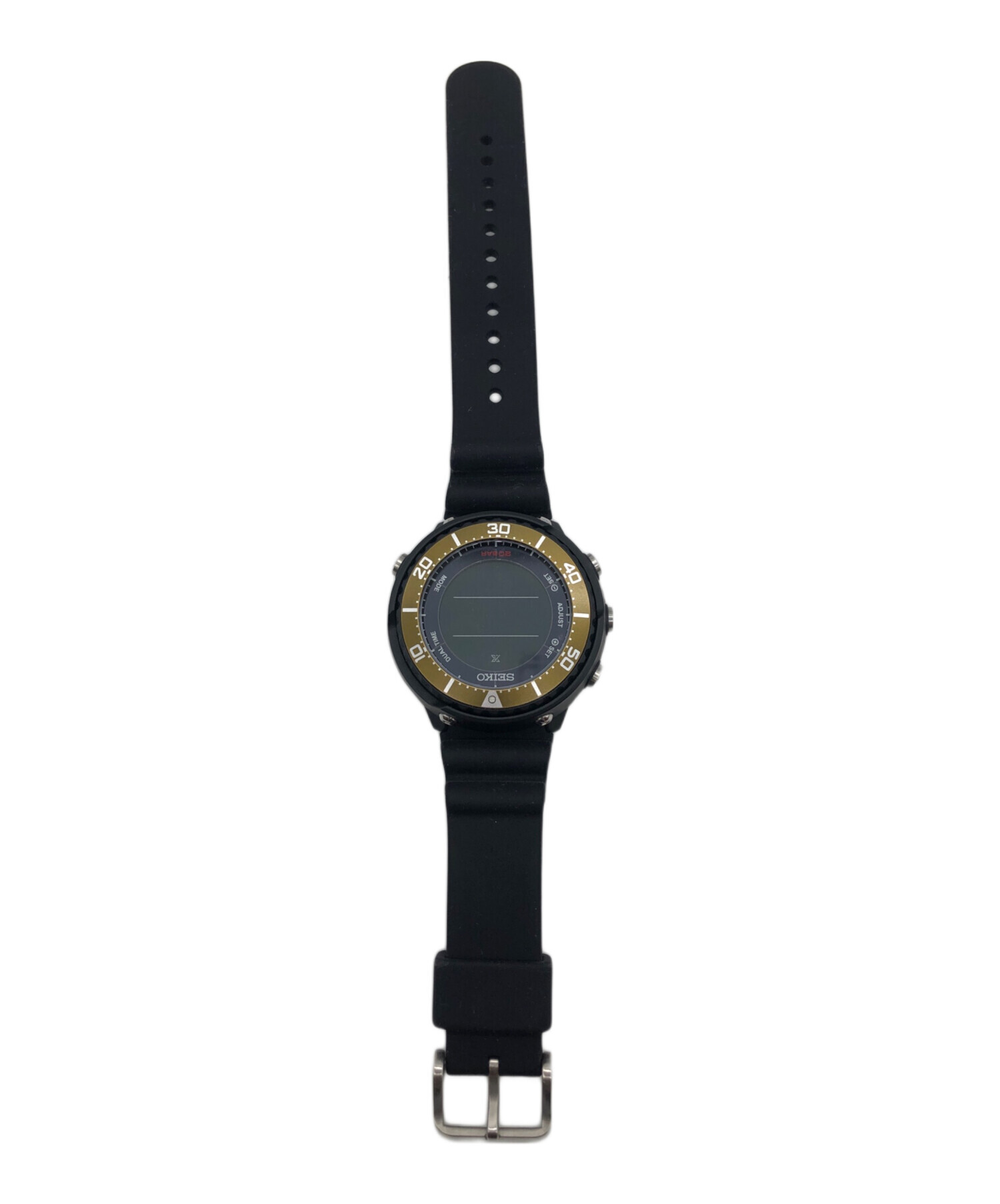 中古・古着通販】SEIKO (セイコー) ソーラーデジタルウオッチ ブラック 