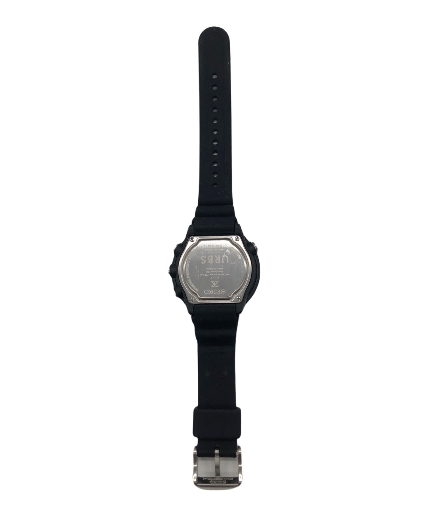 中古・古着通販】SEIKO (セイコー) ソーラーデジタルウオッチ ブラック 