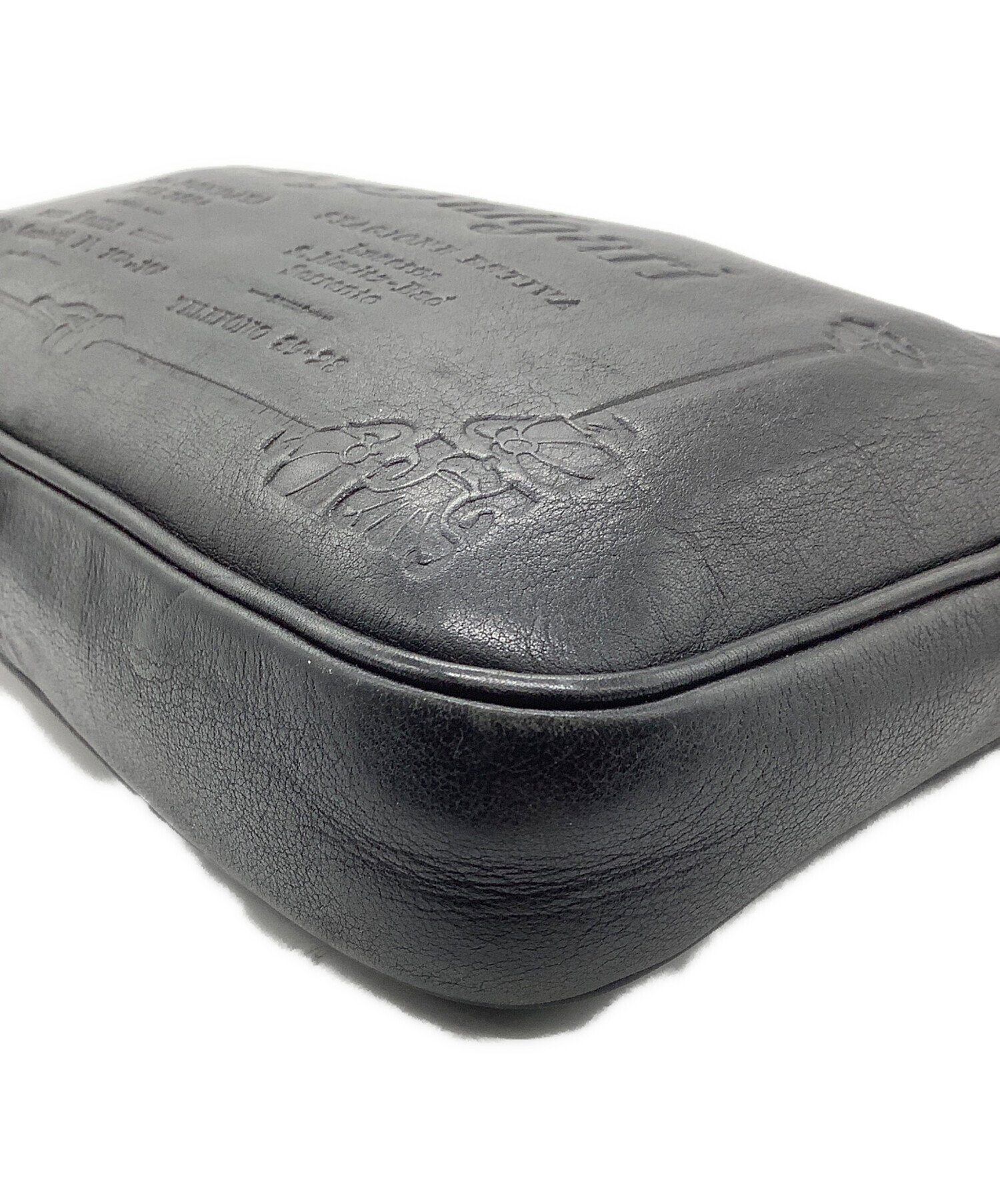 【中古】ブルガリ BVLGARI クラッチバッグ ステッチデザイン レザー シルバー色 /YO24 ■SH ■OH レディース 中古・古着通販】BVLGARI (ブルガリ) クラッチバッグ ブラック