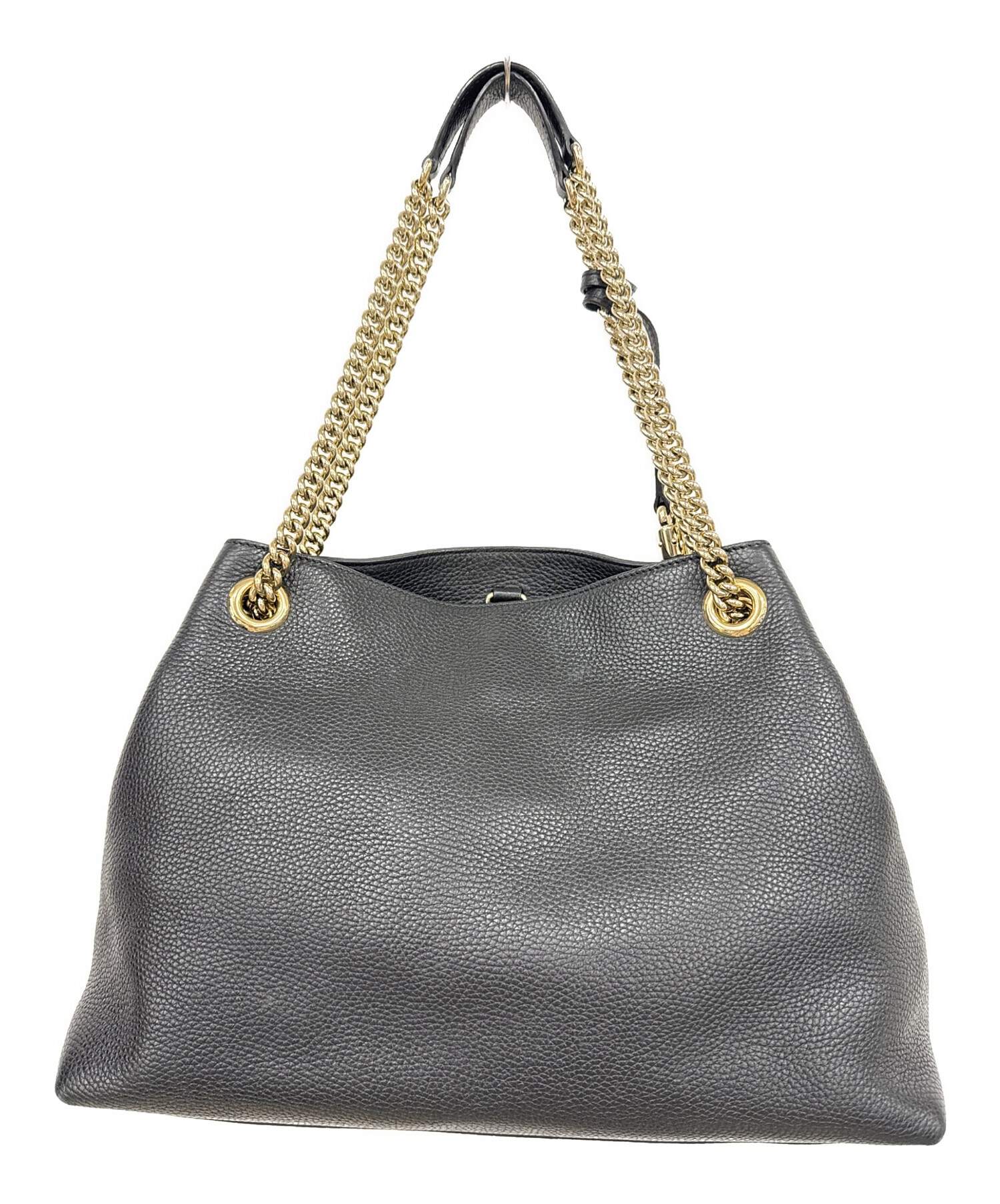 中古・古着通販】GUCCI (グッチ) チェーントートバッグ ブラック 中古・古着通販】GUCCI (グッチ) チェーントートバッグ ブラック