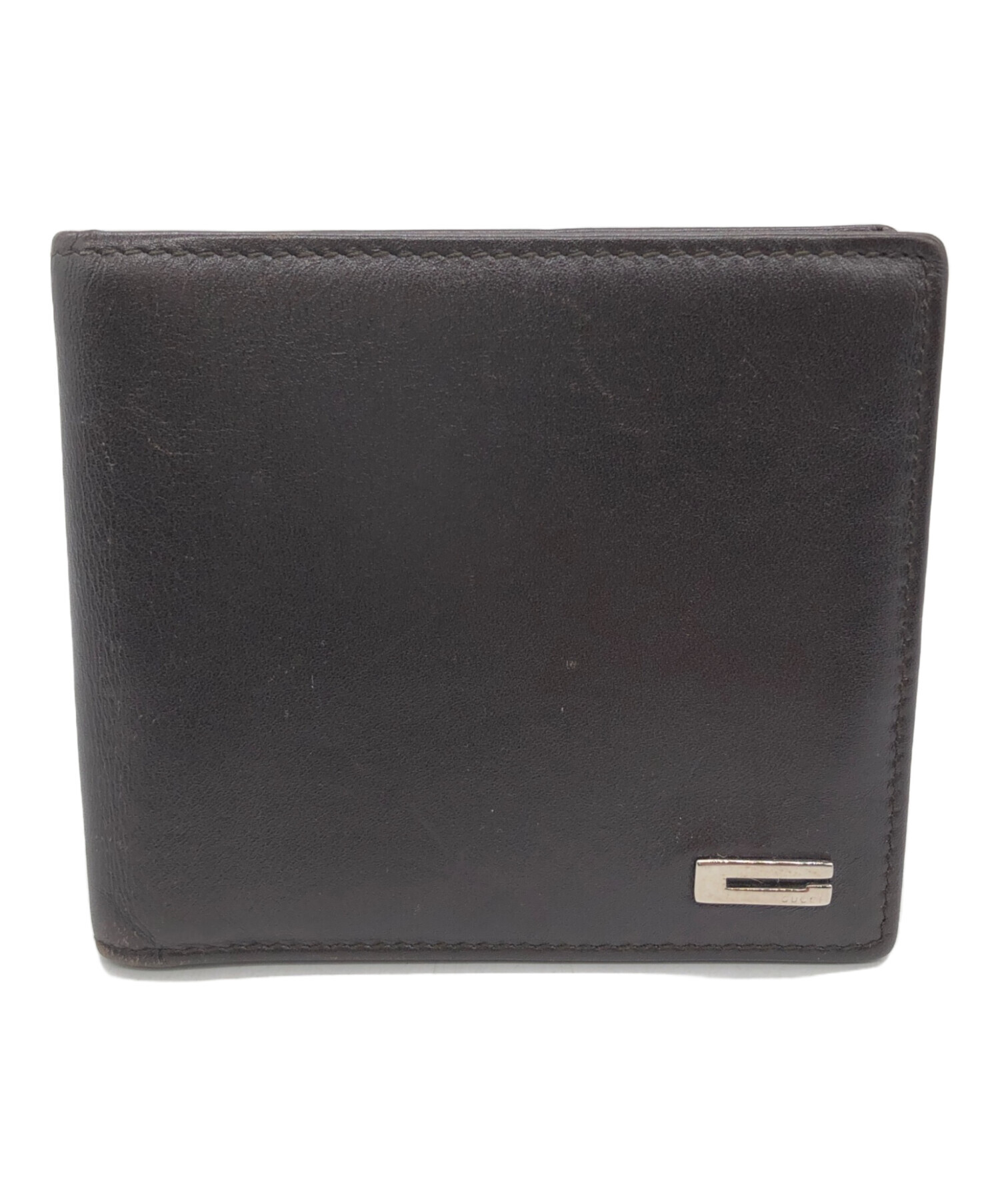 中古・古着通販】GUCCI (グッチ) 2つ折り財布 ブラウン｜ブランド 