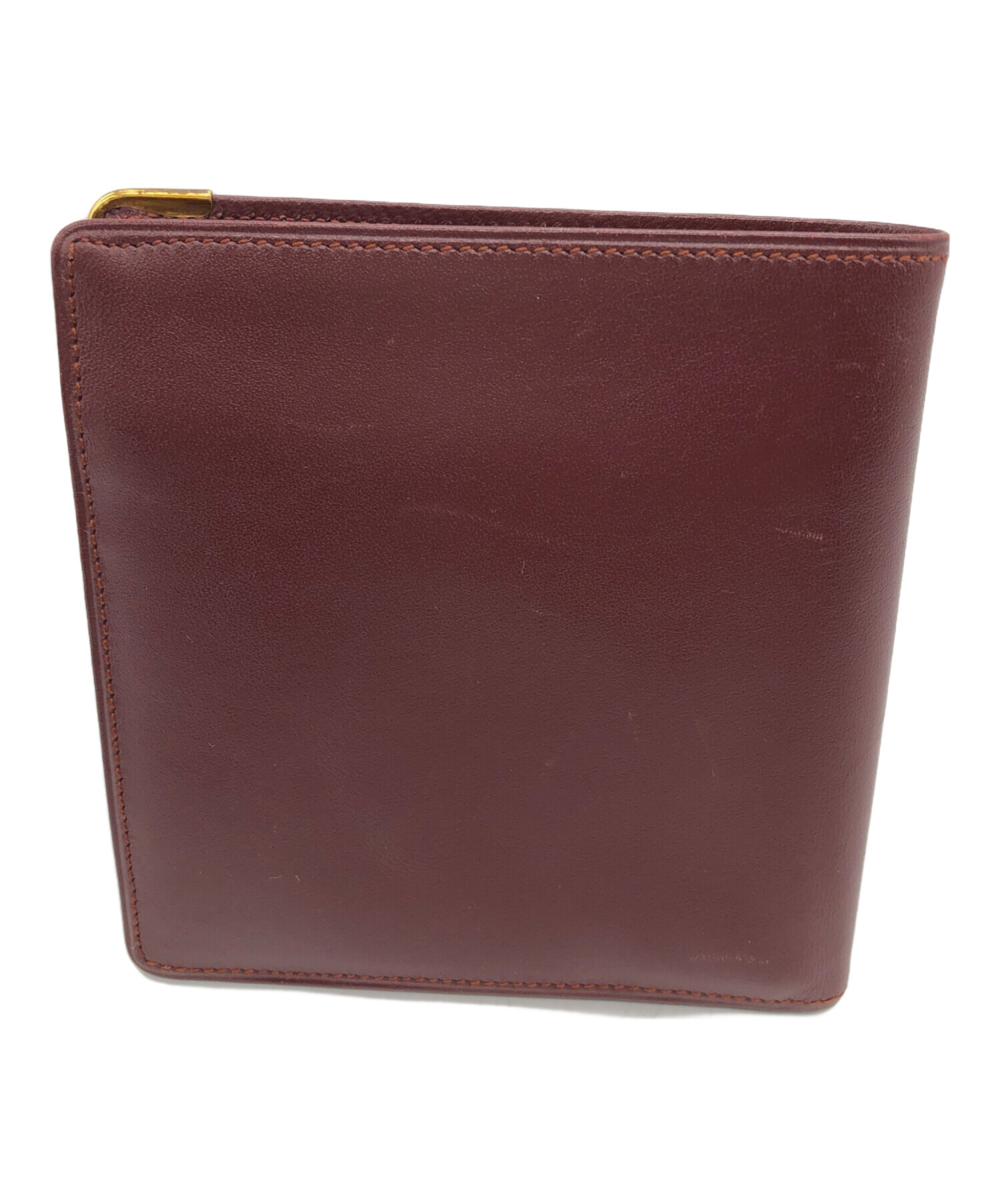中古・古着通販】Cartier (カルティエ) 2つ折り財布 ボルドー