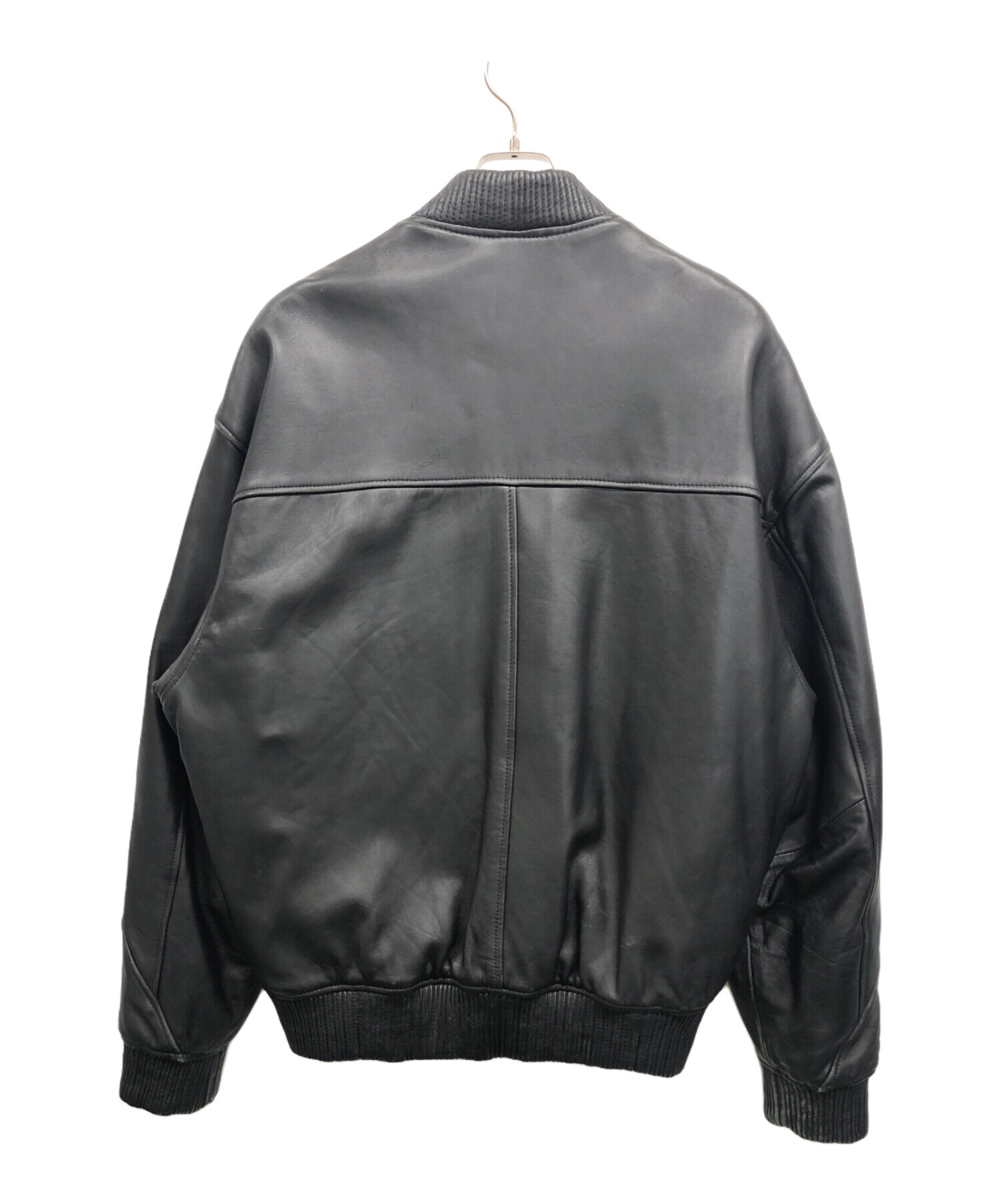 中古・古着通販】HUDSON (ハドソン) レザーブルゾン ブラック サイズ:L 