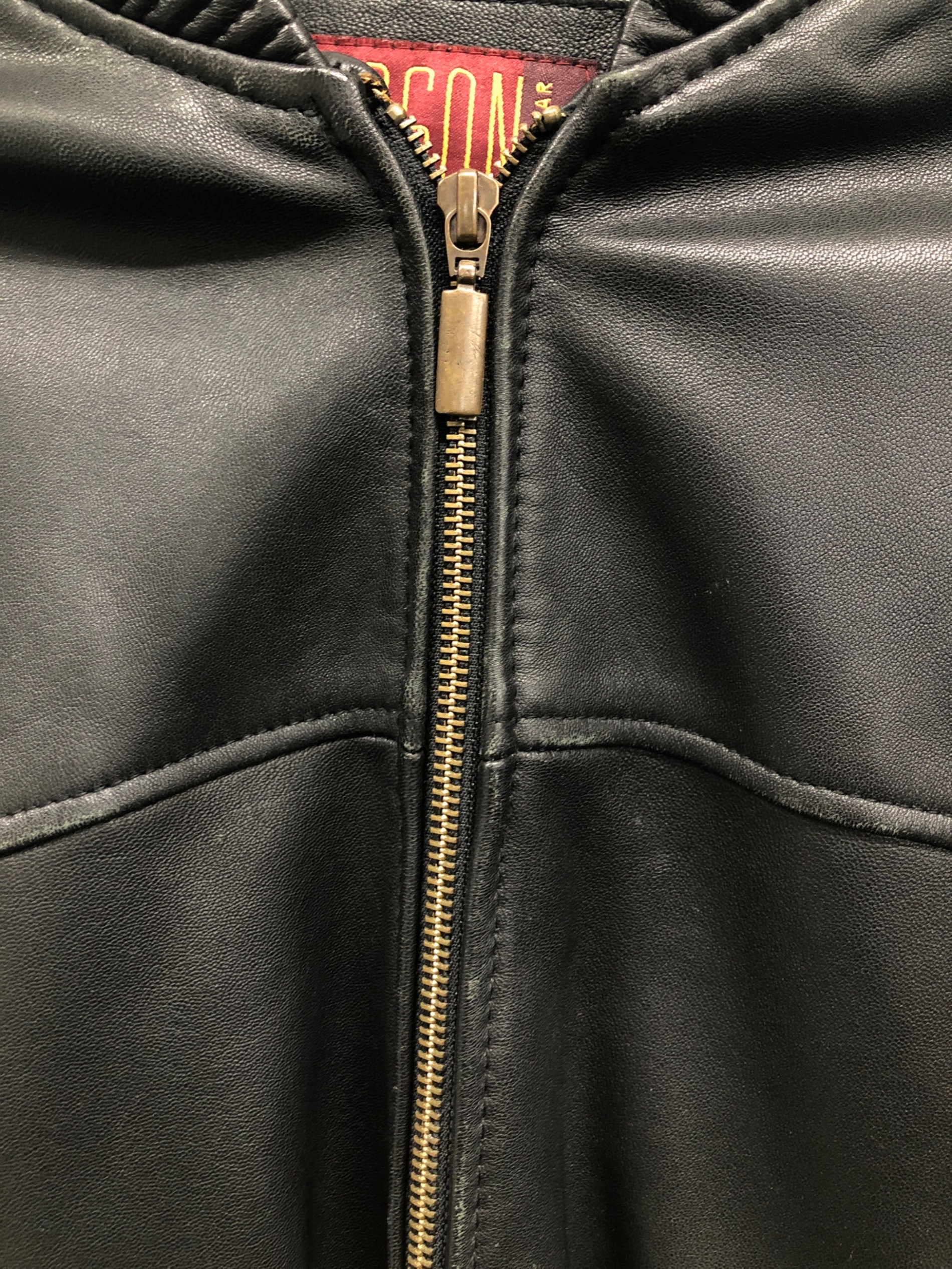 中古・古着通販】HUDSON (ハドソン) レザーブルゾン ブラック サイズ:L 