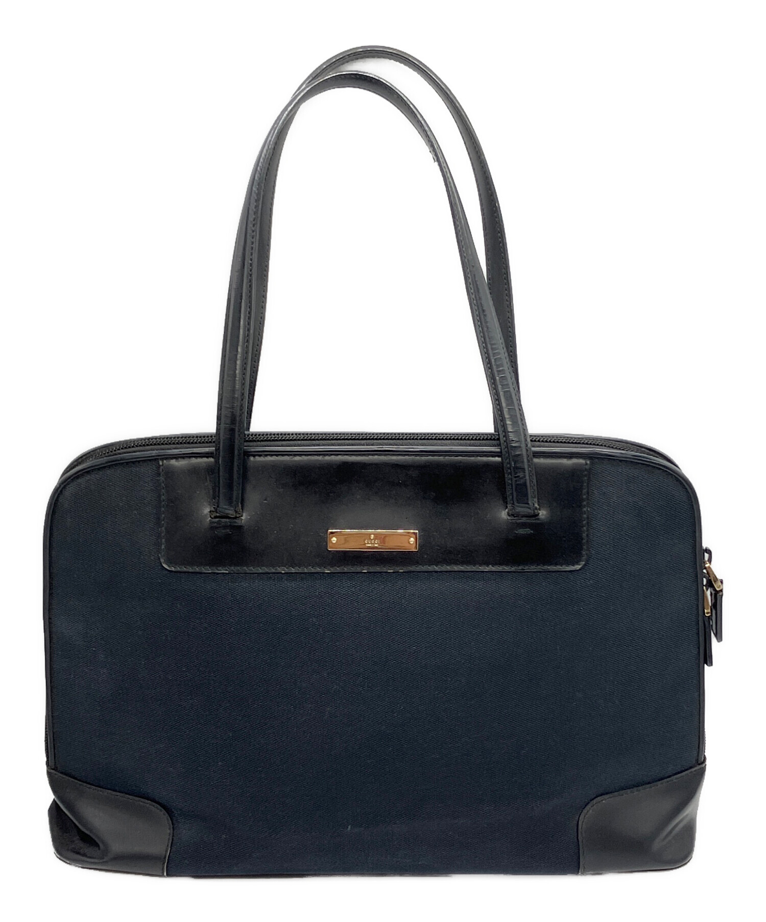 中古・古着通販】GUCCI (グッチ) トートバッグ ネイビー×ブラック