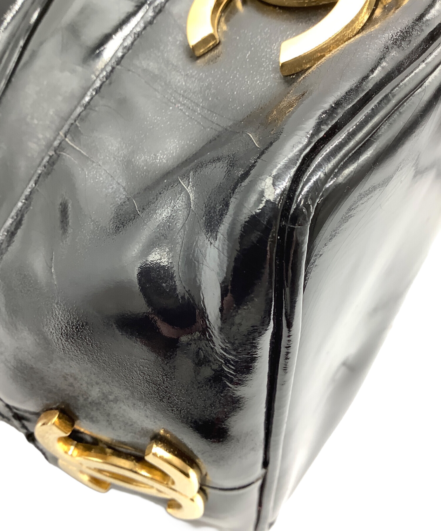 中古・古着通販】CHANEL (シャネル) 巾着ショルダーバッグ ブラック 