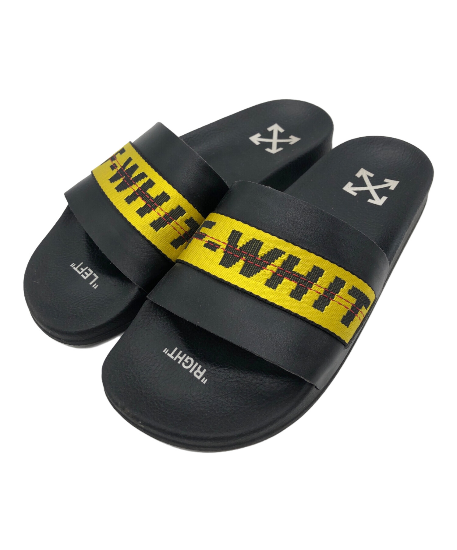 中古・古着通販】OFFWHITE (オフホワイト) サンダル ブラック サイズ