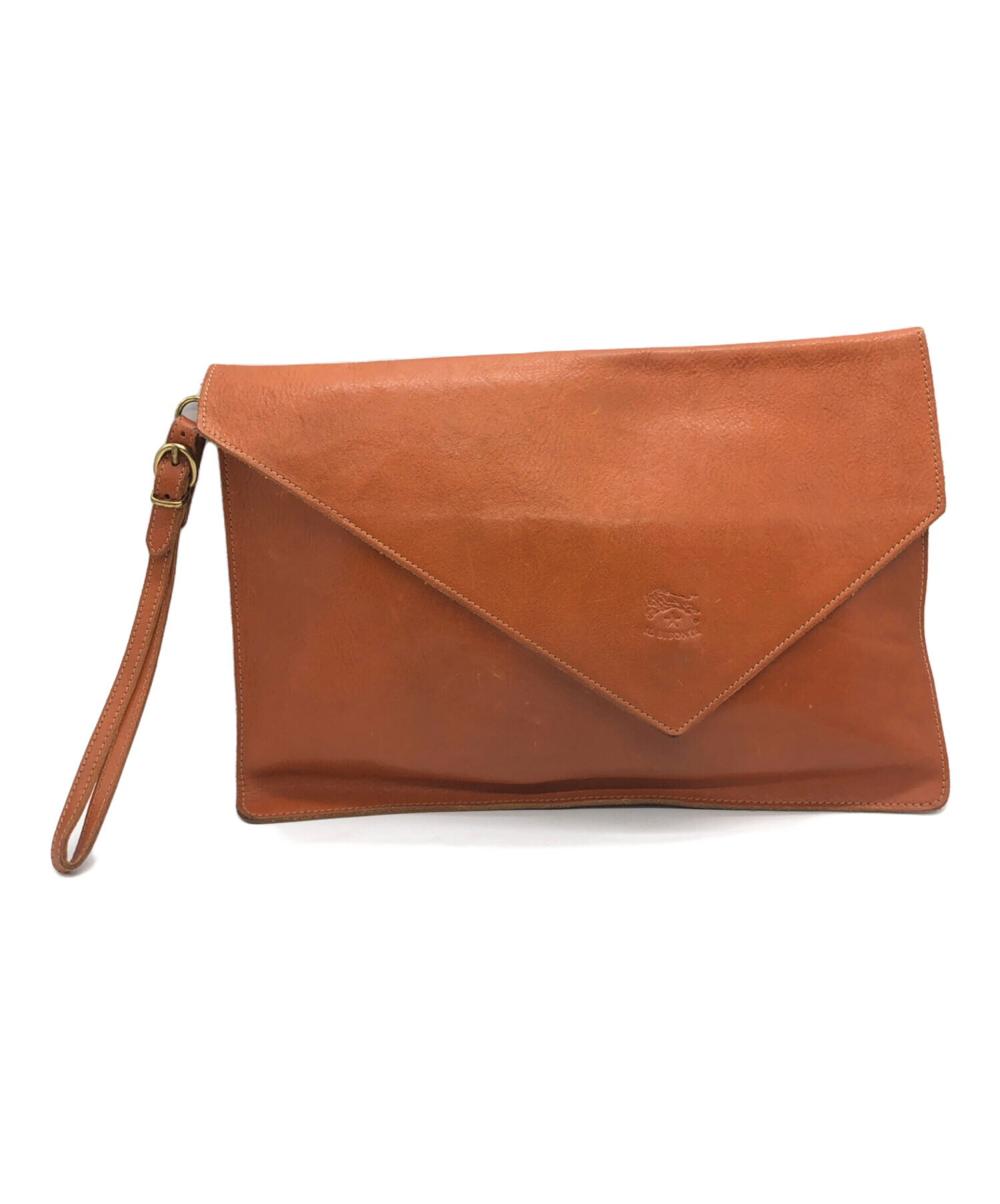 中古・古着通販】IL BISONTE (イル ビゾンテ) クラッチバッグ ブラウン