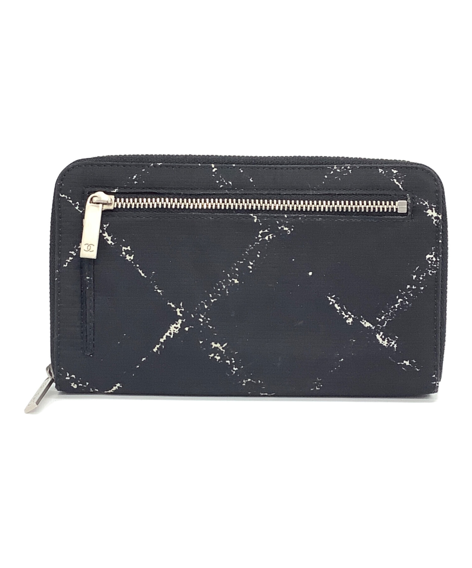 中古・古着通販】CHANEL (シャネル) コンパクトウォレット ブラック 