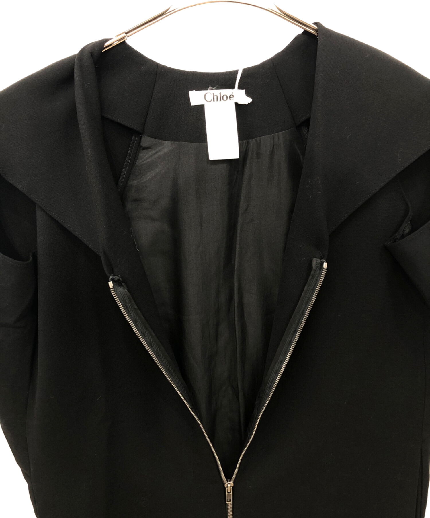 クロエ　Chloe ノースリーブ　ワンピース 中古・古着通販】Chloe (クロエ) ノースリーブジップワンピース