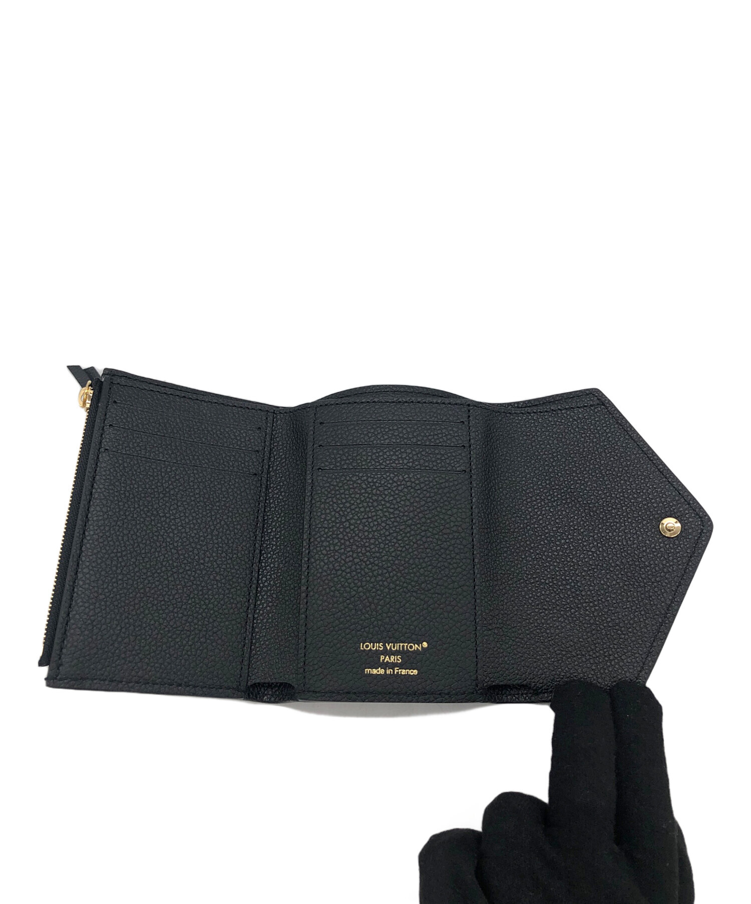 中古・古着通販】LOUIS VUITTON (ルイ ヴィトン) 3つ折り財布 ブラック 