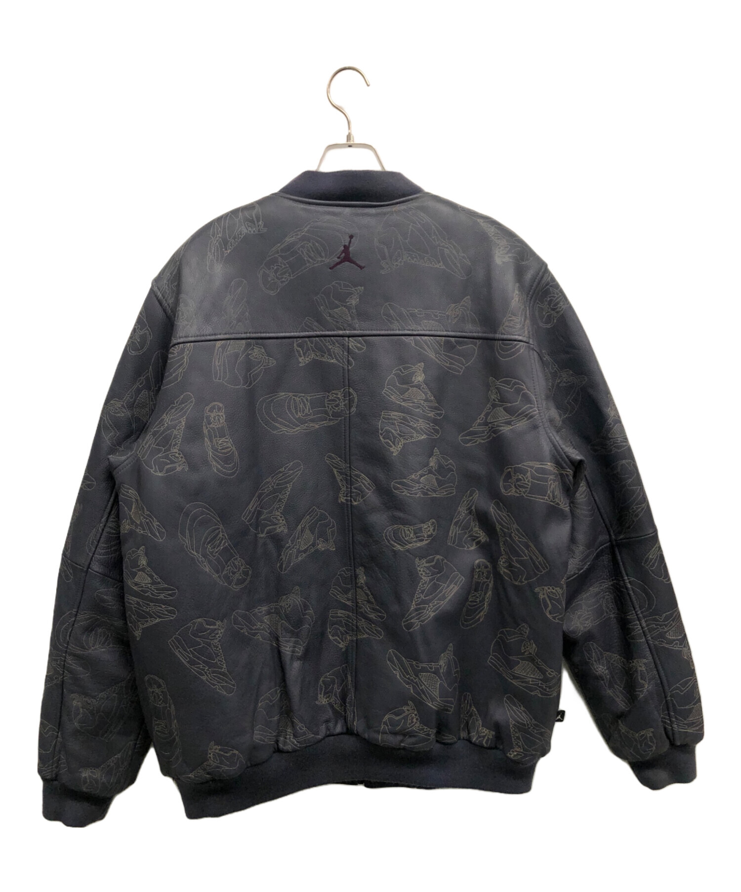 中古・古着通販】JORDAN (ジョーダン) レザーブルゾン グレー サイズ