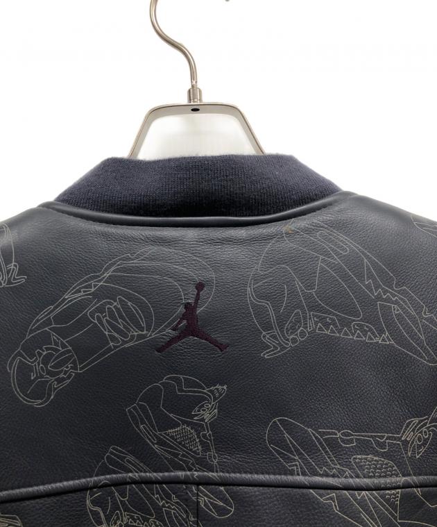 中古・古着通販】JORDAN (ジョーダン) レザーブルゾン グレー サイズ