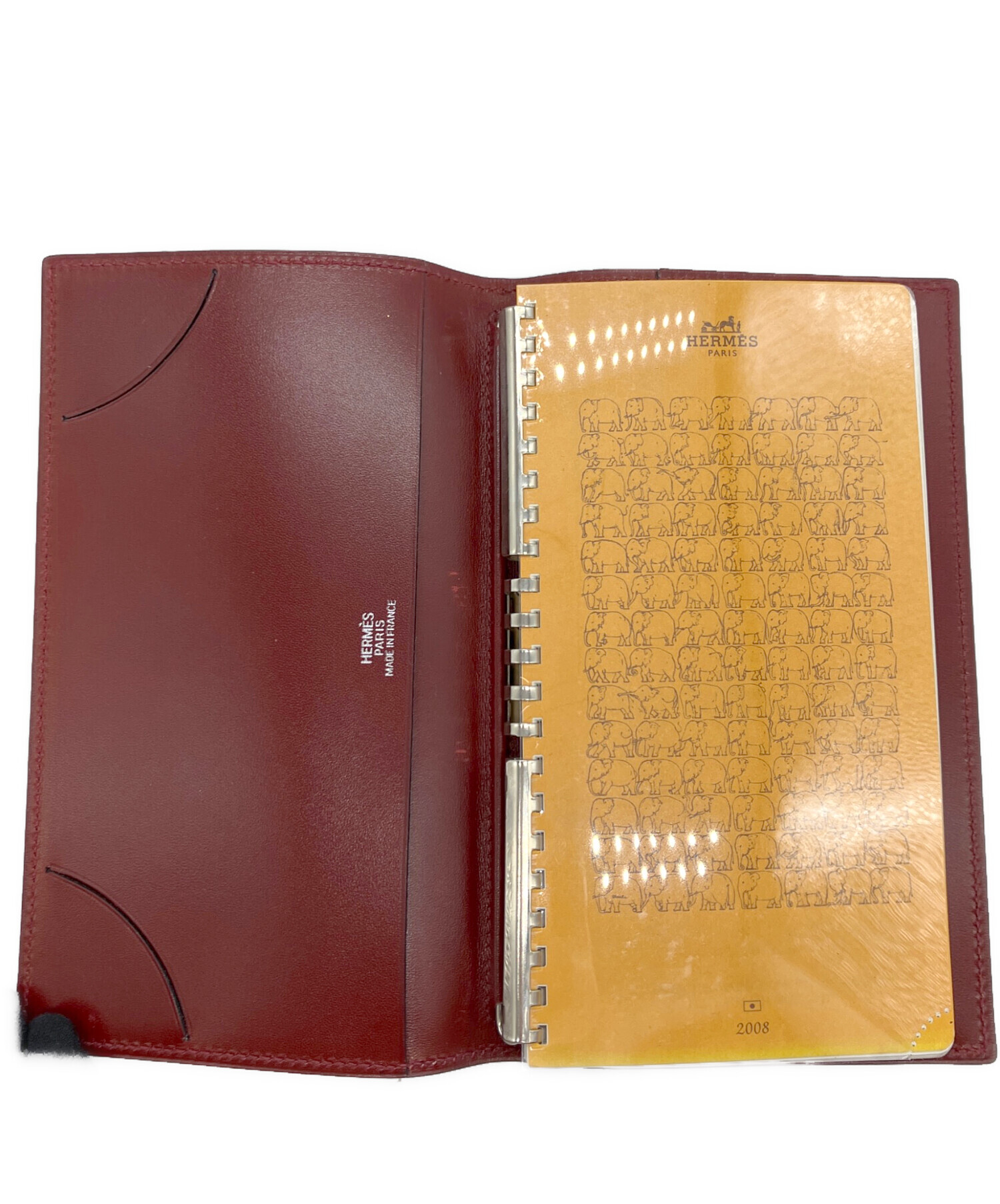 中古・古着通販】HERMES (エルメス) 手帳カバー ブラック×レッド