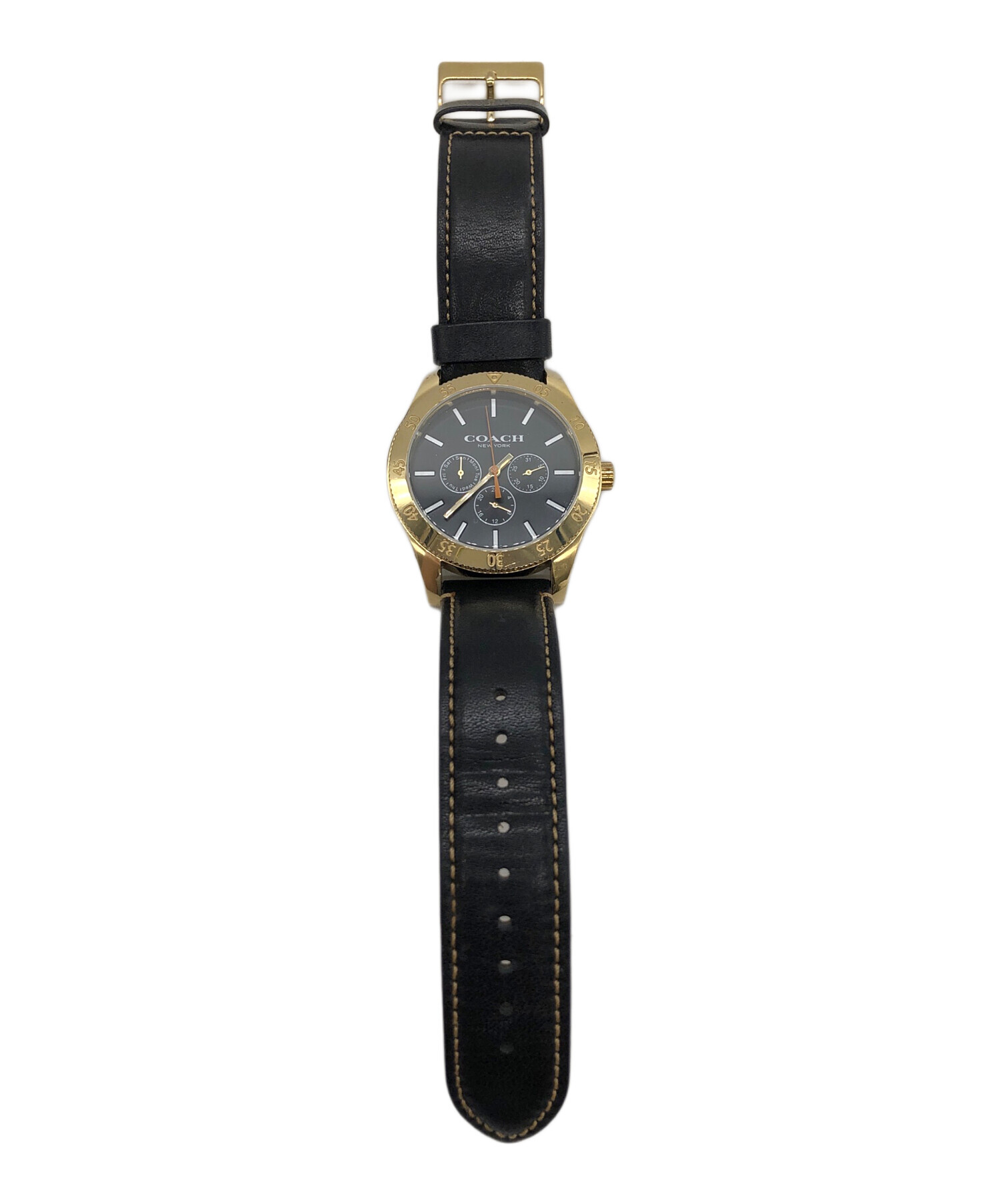 中古・古着通販】COACH (コーチ) クロノグラフ ブラック｜ブランド 