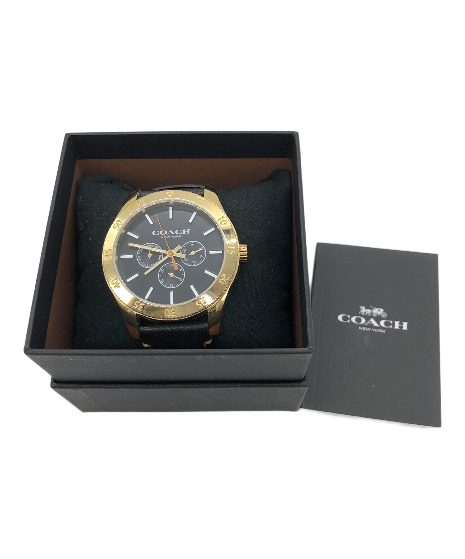 中古・古着通販】COACH (コーチ) クロノグラフ ブラック｜ブランド 