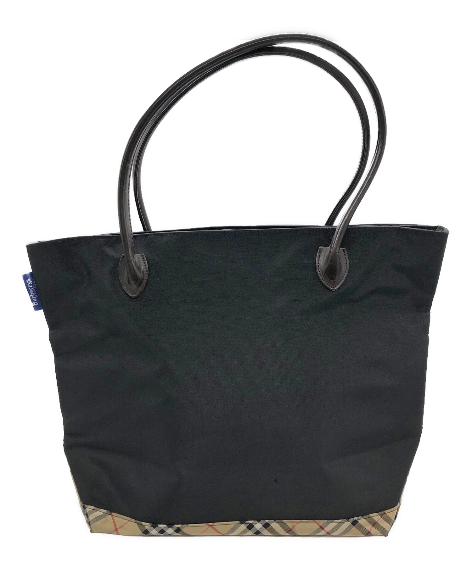 (美品) Burberryロンドンブルーレベル　トートバッグ　黒 中古・古着通販】BURBERRY BLUE LABEL (バーバリーロンドンブルー