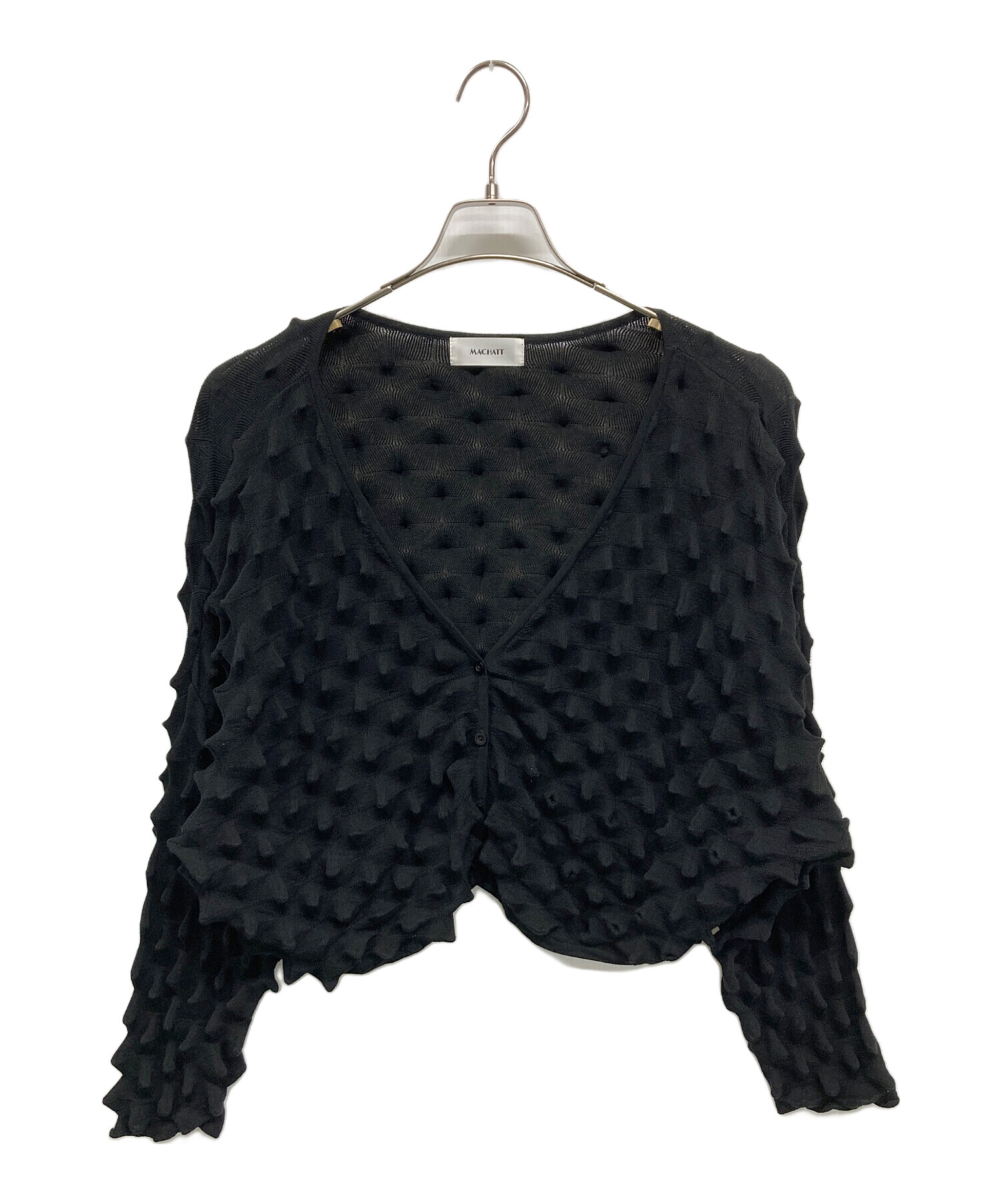 中古・古着通販】machatt (マチャット) 薄手カーディガン ブラック