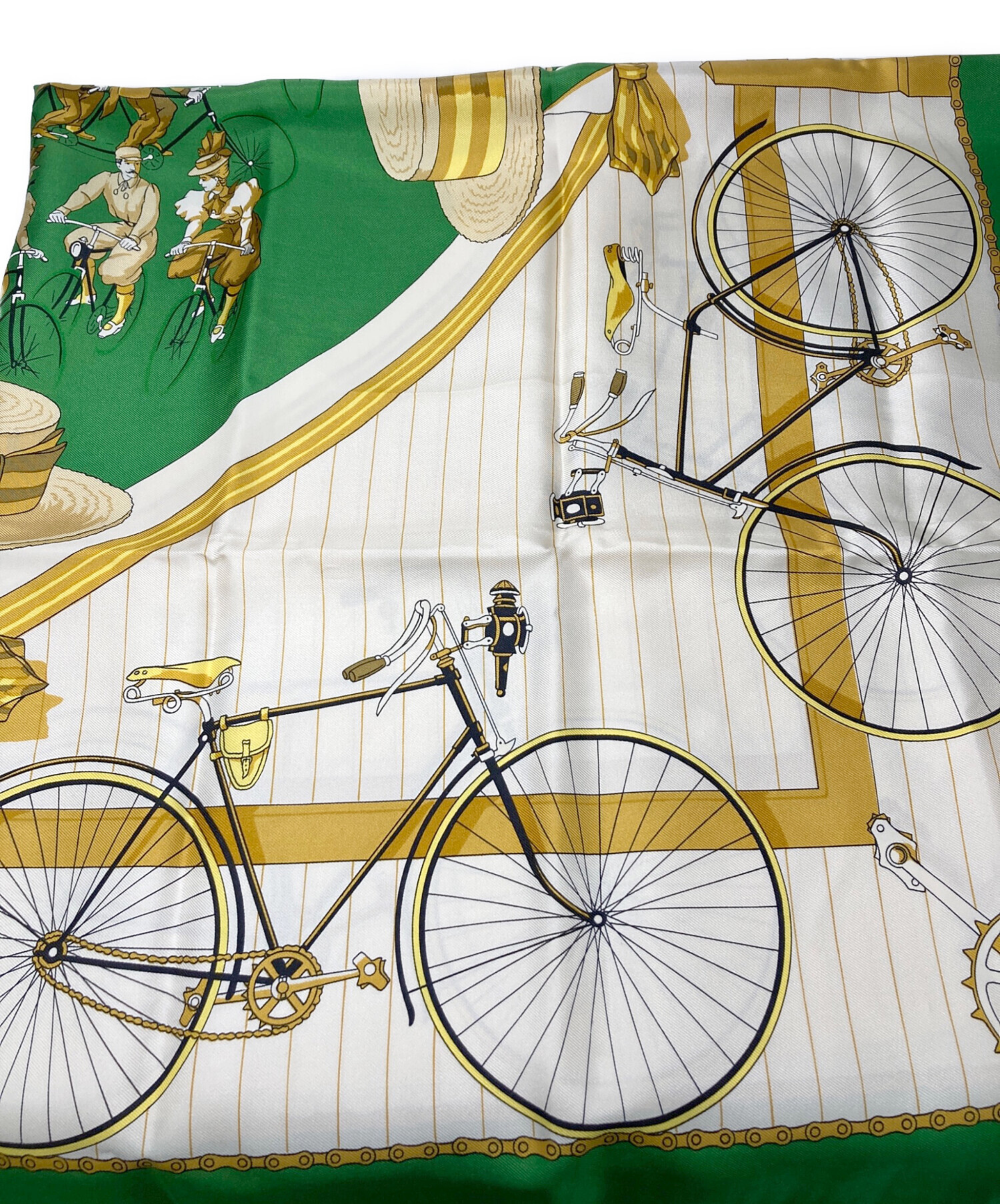 中古・古着通販】HERMES (エルメス) シルクスカーフ グリーン