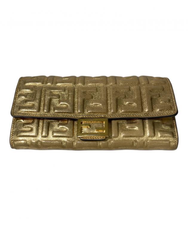 中古・古着通販】FENDI (フェンディ) 長財布 ゴールド｜ブランド・古着