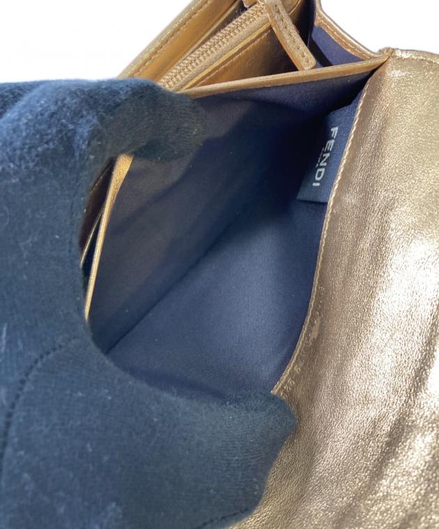 訳あり FENDI(フェンディ) ゴールド 長財布  8M0021 中古・古着通販】FENDI (フェンディ) 長財布 ゴールド｜ブランド・古着