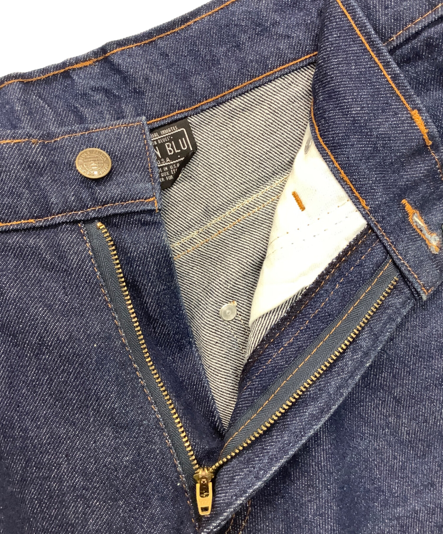 中古・古着通販】PRSN BLU (プリズンブルー) デニムパンツ インディゴ 