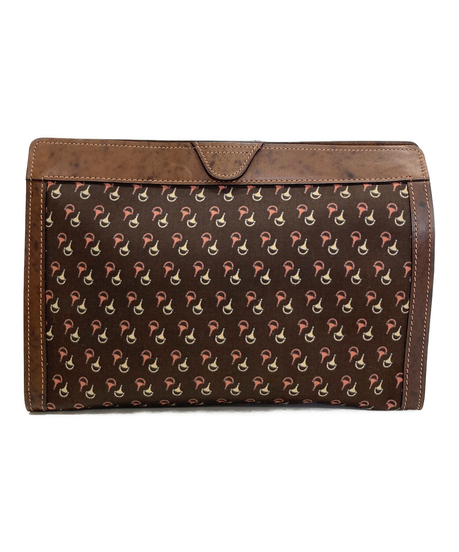 オールドグッチGUCCIヴィンテージスウェードクラッチバッグ茶色ブラウンカバン 中古・古着通販】GUCCI (グッチ) クラッチバッグ ブラウン｜ブランド