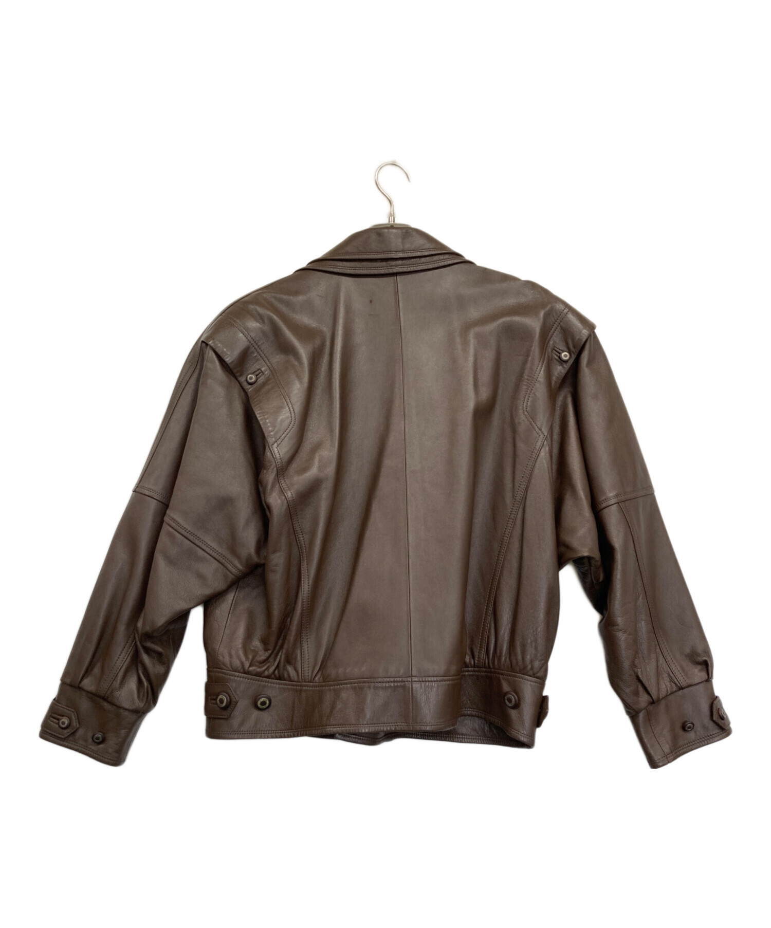 中古・古着通販】BelleMain (ベリュマン) レザージャケット ブラウン