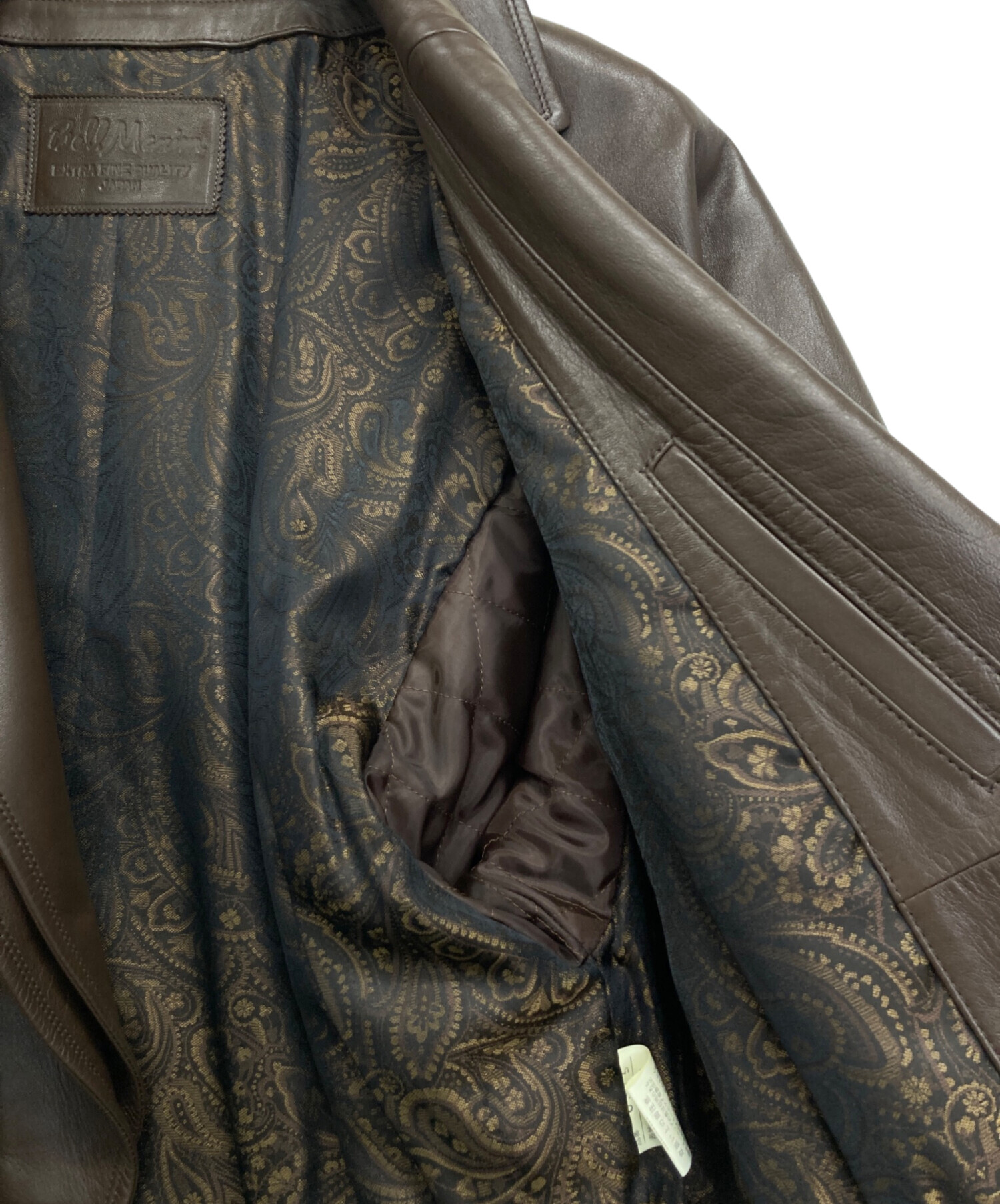 中古・古着通販】BelleMain (ベリュマン) レザージャケット ブラウン