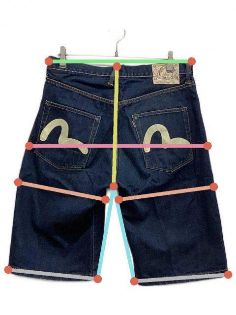 エビスハーフパンツ サイズ36 EVISU ハーフデニムパンツ 36 エビスハーフパンツ サイズ36 楽天市場