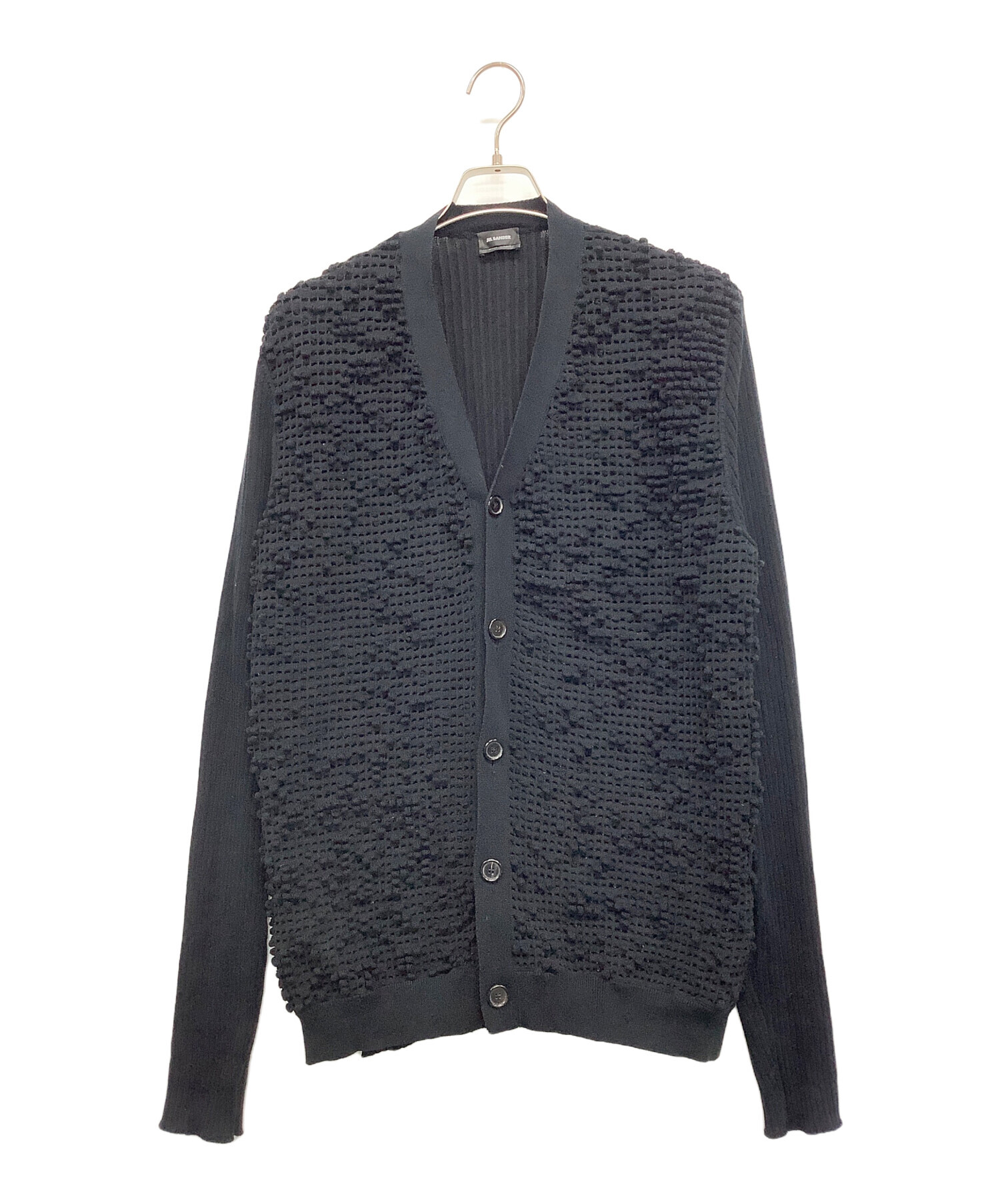 ☆JIL SANDER ブラック カーディガン☆ 中古・古着通販】JIL SANDER (ジルサンダー) 厚手カーディガン