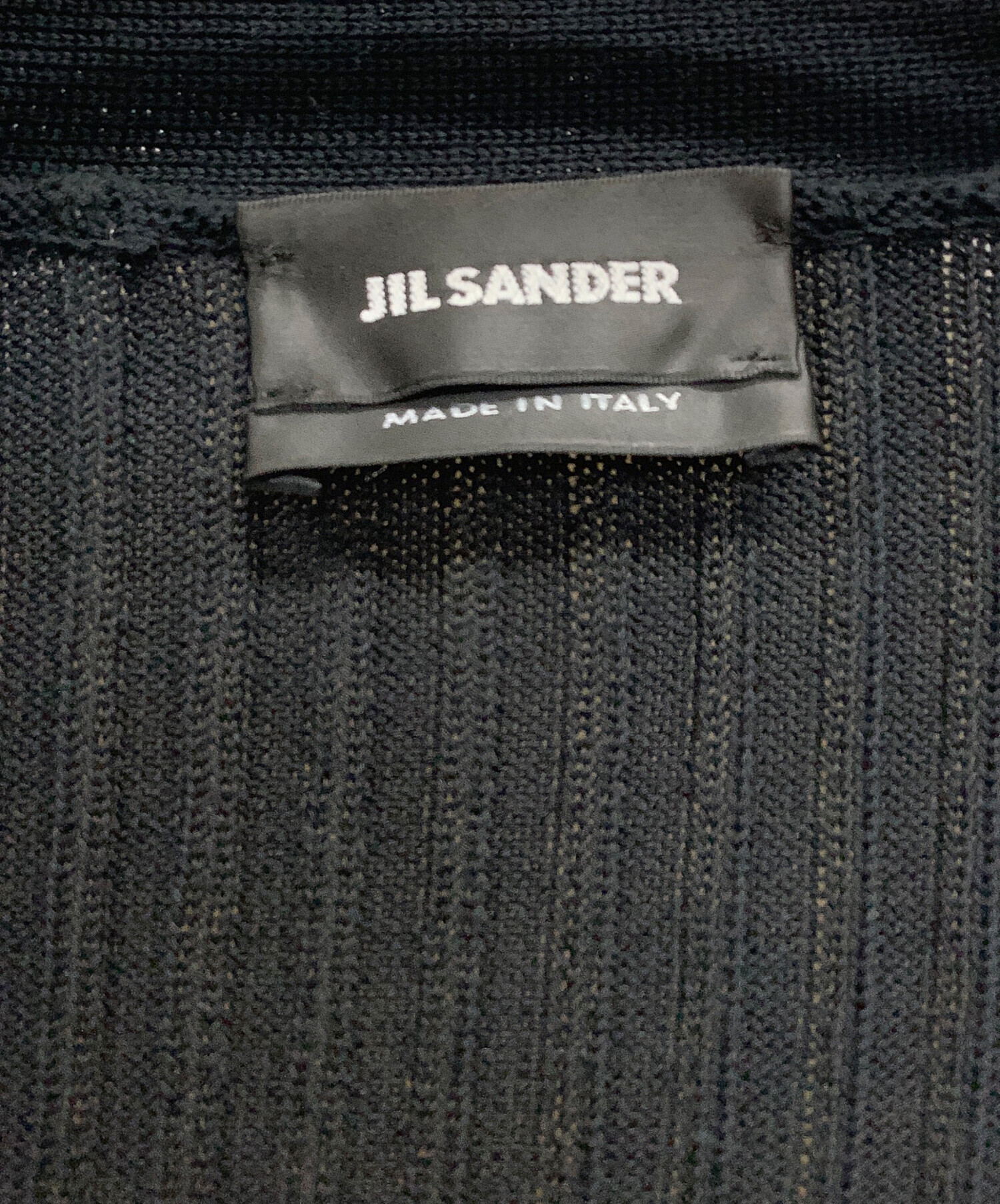 ☆JIL SANDER ブラック カーディガン☆ 中古・古着通販】JIL SANDER (ジルサンダー) 厚手カーディガン