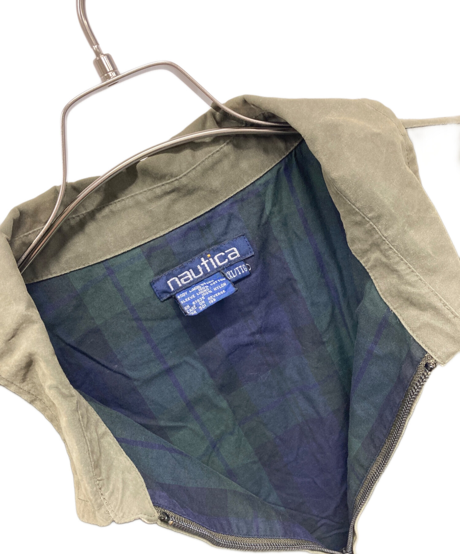 NAUTICA カーキ　ジャケット M スウィングトップ 中古・古着通販】NAUTICA (ノーティカ) スイングトップ カーキ サイズ
