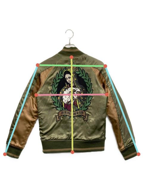 中古・古着通販】glamb (グラム) スカジャン カーキ×ブラウン サイズ
