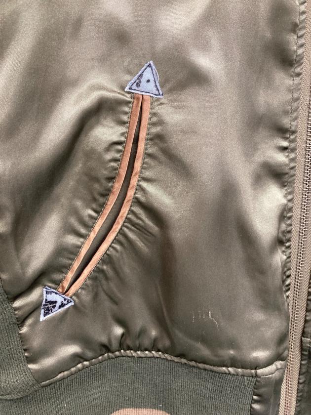 中古・古着通販】glamb (グラム) スカジャン カーキ×ブラウン サイズ