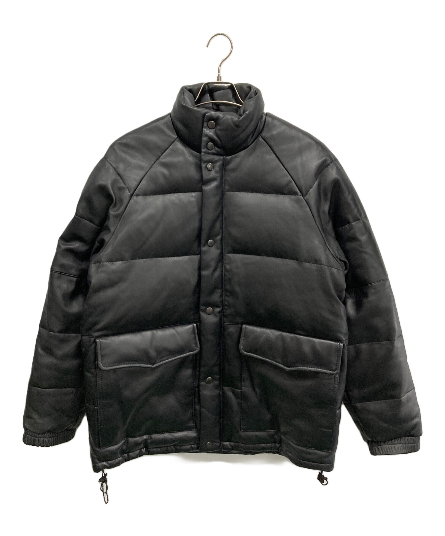 中古・古着通販】RIGEL (リゲル) ラムレザーダウンジャケット ブラック