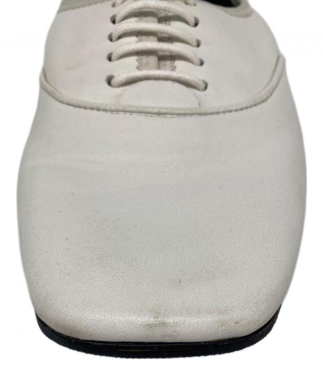 ロエベLOEWE ソフト　ダービーフラットシューズ　ホワイト★未使用　36サイズ LOEWE（ロエベ） フラットシューズ Soft Derby ソフトダービー