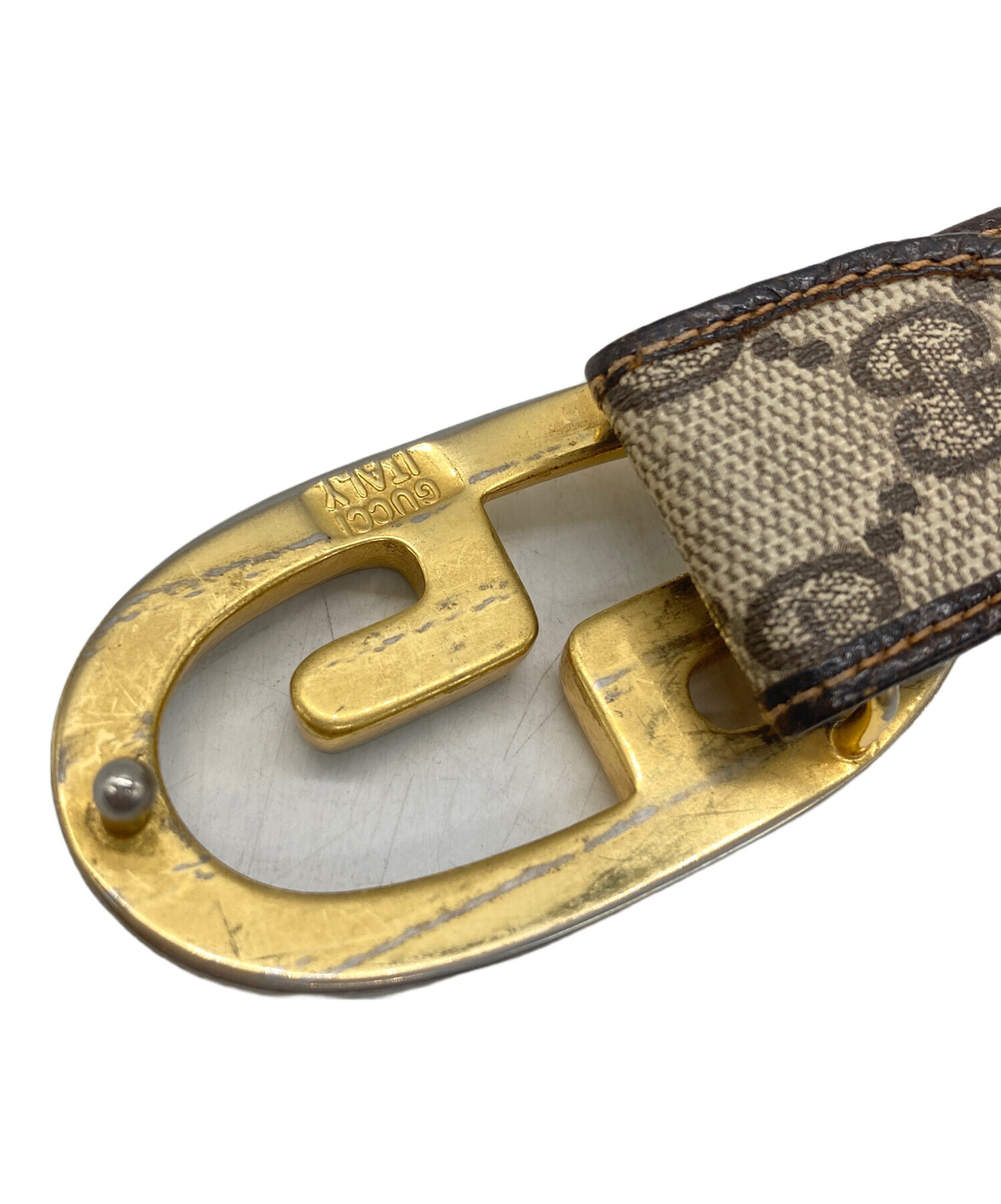 中古・古着通販】GUCCI (グッチ) レザーベルト ブラウン｜ブランド