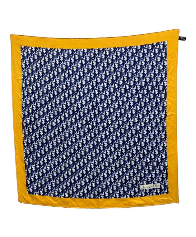 Christian Dior シルクスカーフ ネイビー/オレンジ 中古・古着通販】Christian Dior (クリスチャン ディオール) シルク
