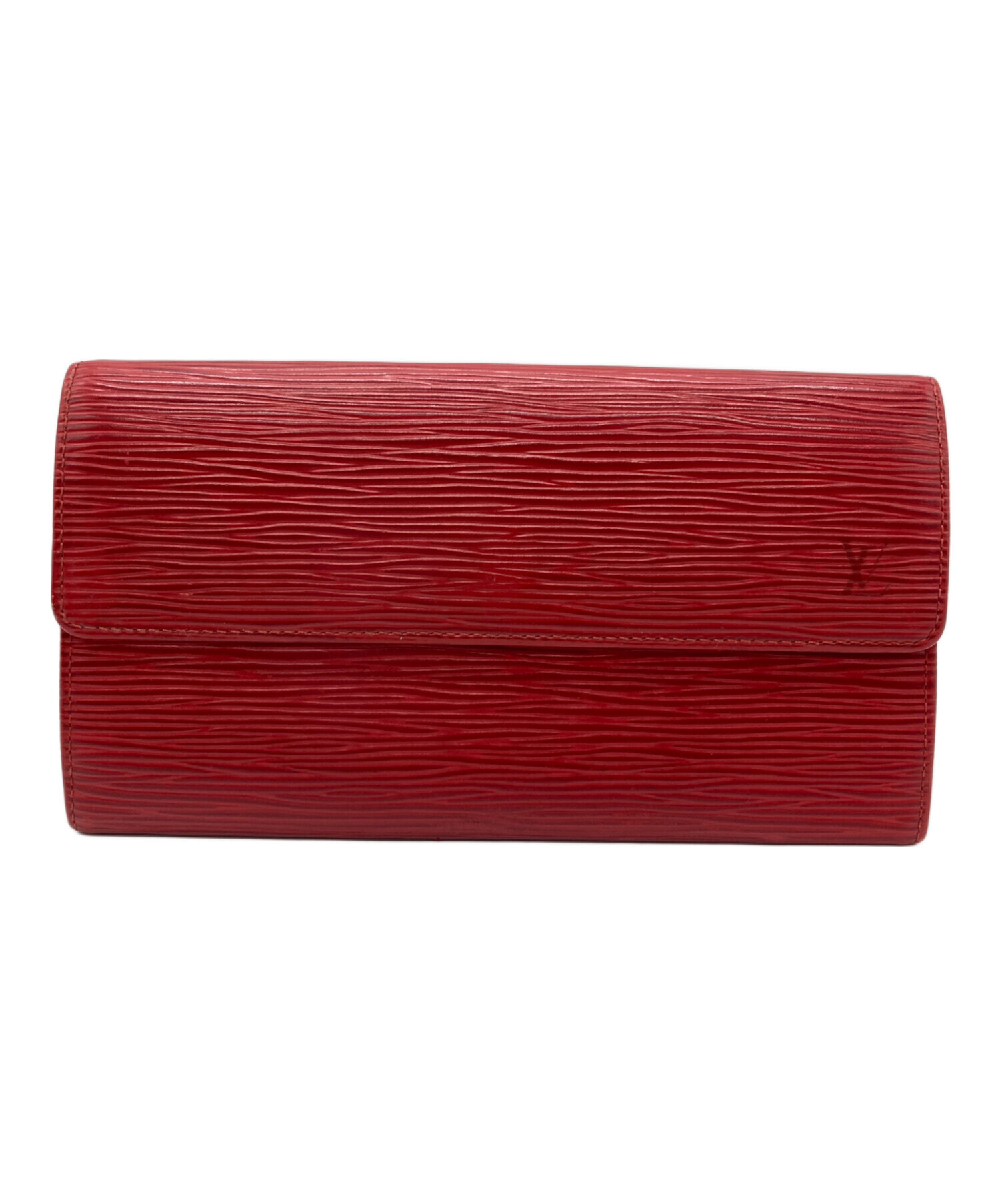 LOUIS VUITTON レッド 長財布　値下げ 中古・古着通販】LOUIS VUITTON (ルイ ヴィトン) 長財布 レッド