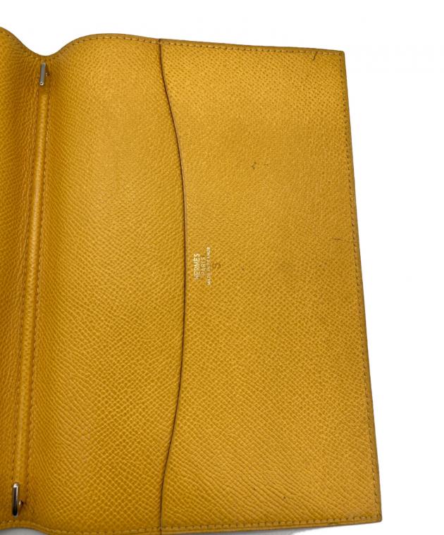 中古・古着通販】HERMES (エルメス) ブックカバー イエロー×ブラウン
