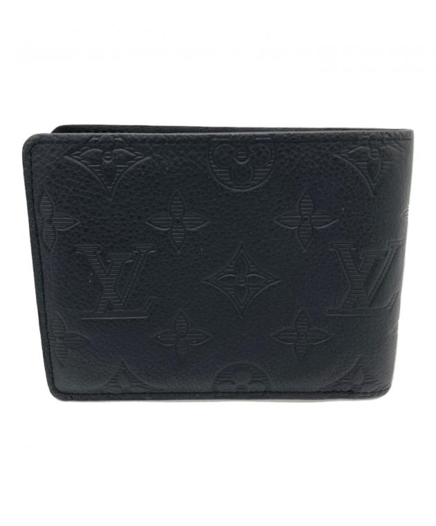 Louis Vuitton 折りたたみ 黒 中古 中古・古着通販】LOUIS VUITTON (ルイ ヴィトン) 2つ折り財布 ブラック