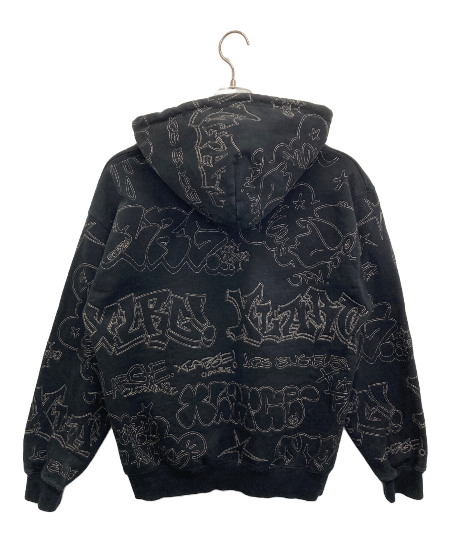 中古・古着通販】X-LARGE (エクストララージ) ジップパーカー ブラック