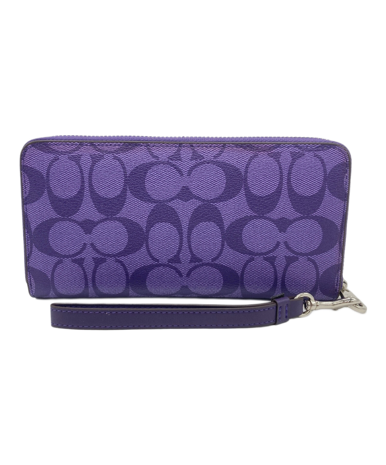 COACH パープル レザー 長財布 中古・古着通販】COACH (コーチ) 長財布 パープル｜ブランド・古着通販