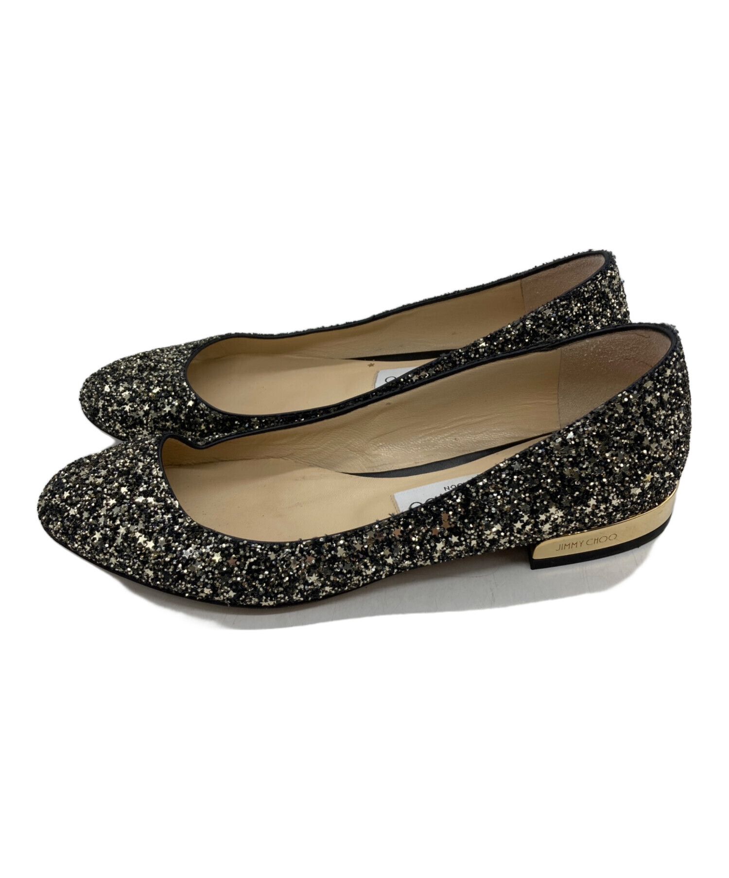 中古・古着通販】JIMMY CHOO (ジミーチュウ) フラットパンプス