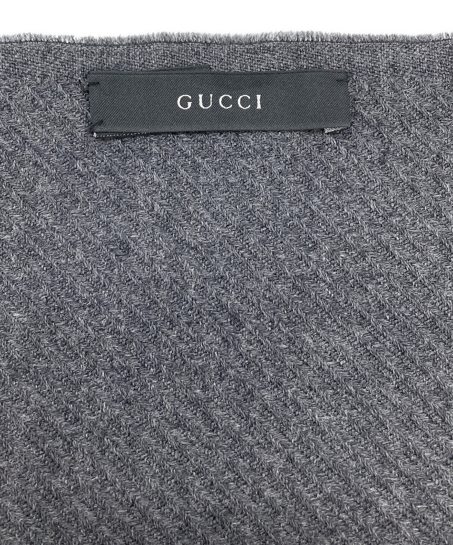 中古・古着通販】GUCCI (グッチ) マフラー ブラック×ブルー｜ブランド