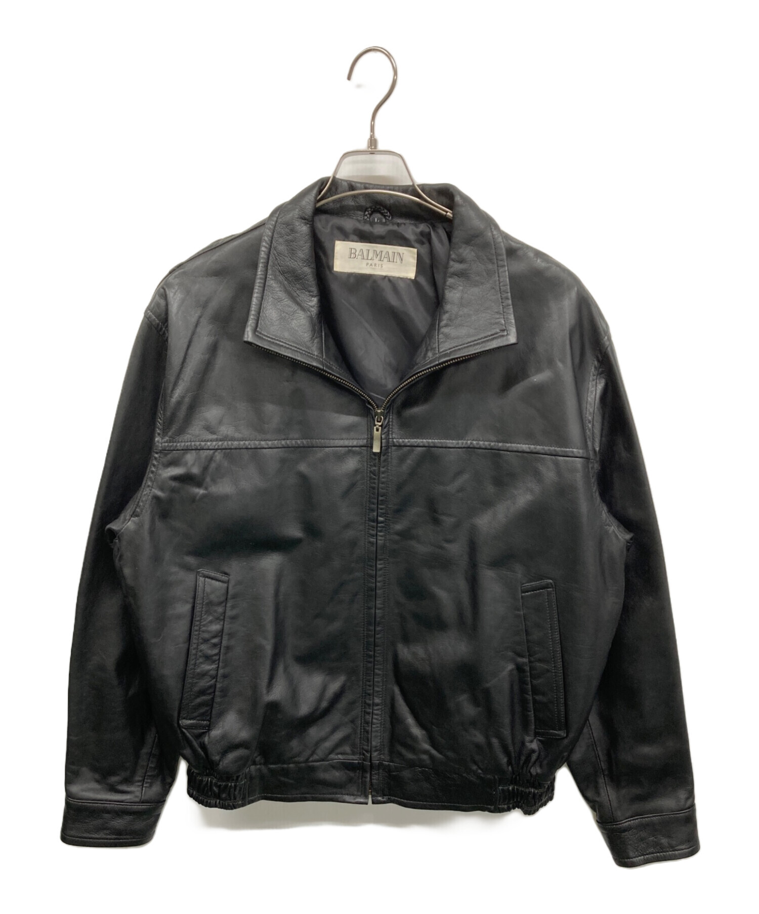 中古・古着通販】BALMAIN (バルマン) レザージャケット ブラック