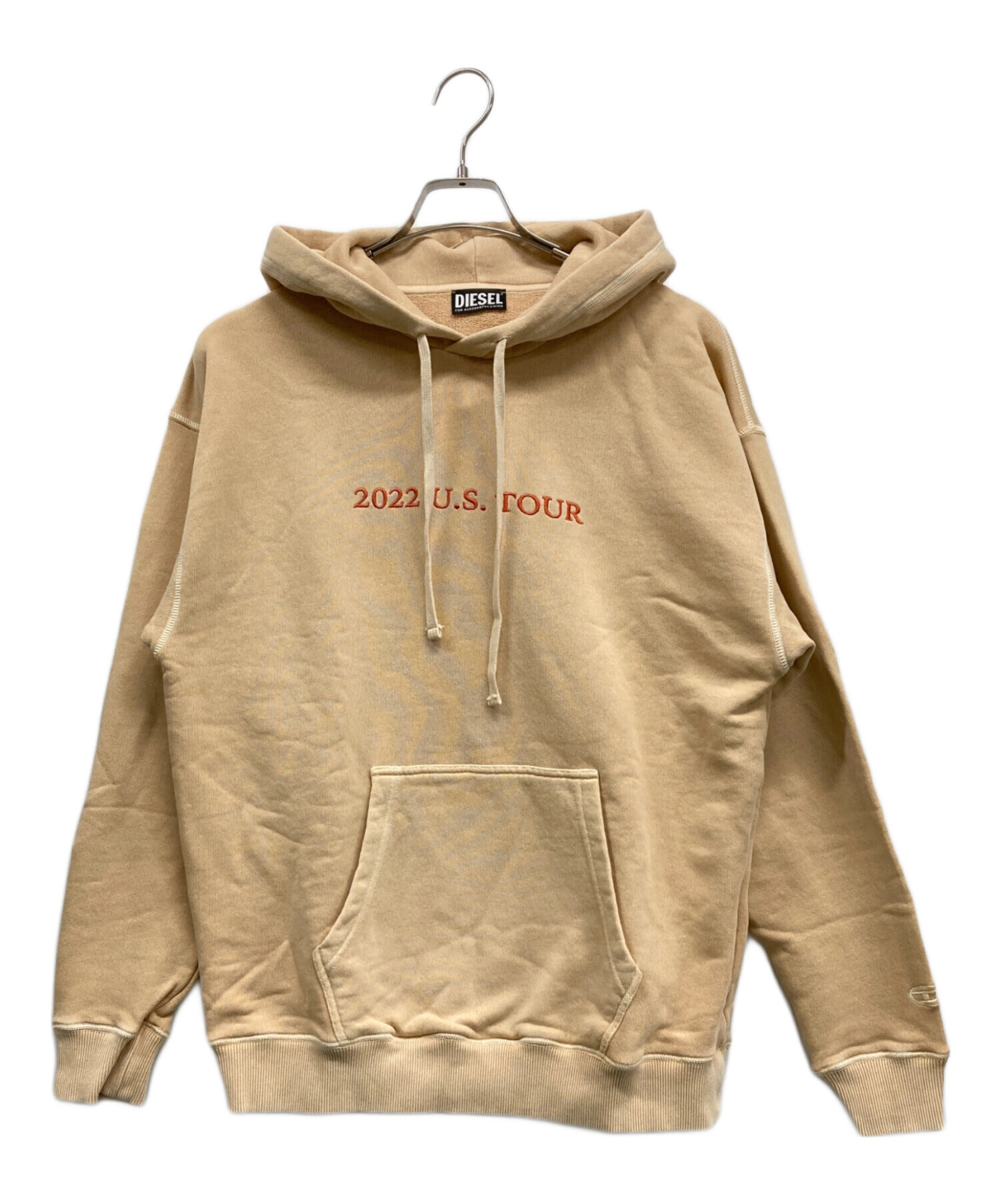 中古・古着通販】DIESEL (ディーゼル) プルオーバーパーカー ベージュ 